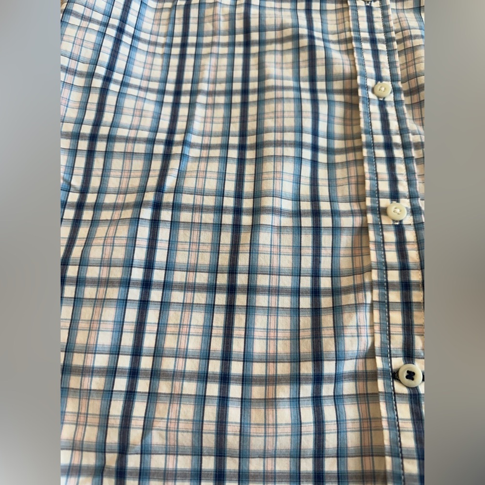 Izod saltwater relaxed classics button down the front plaid men’s shirt size L - Picture 4 of 13